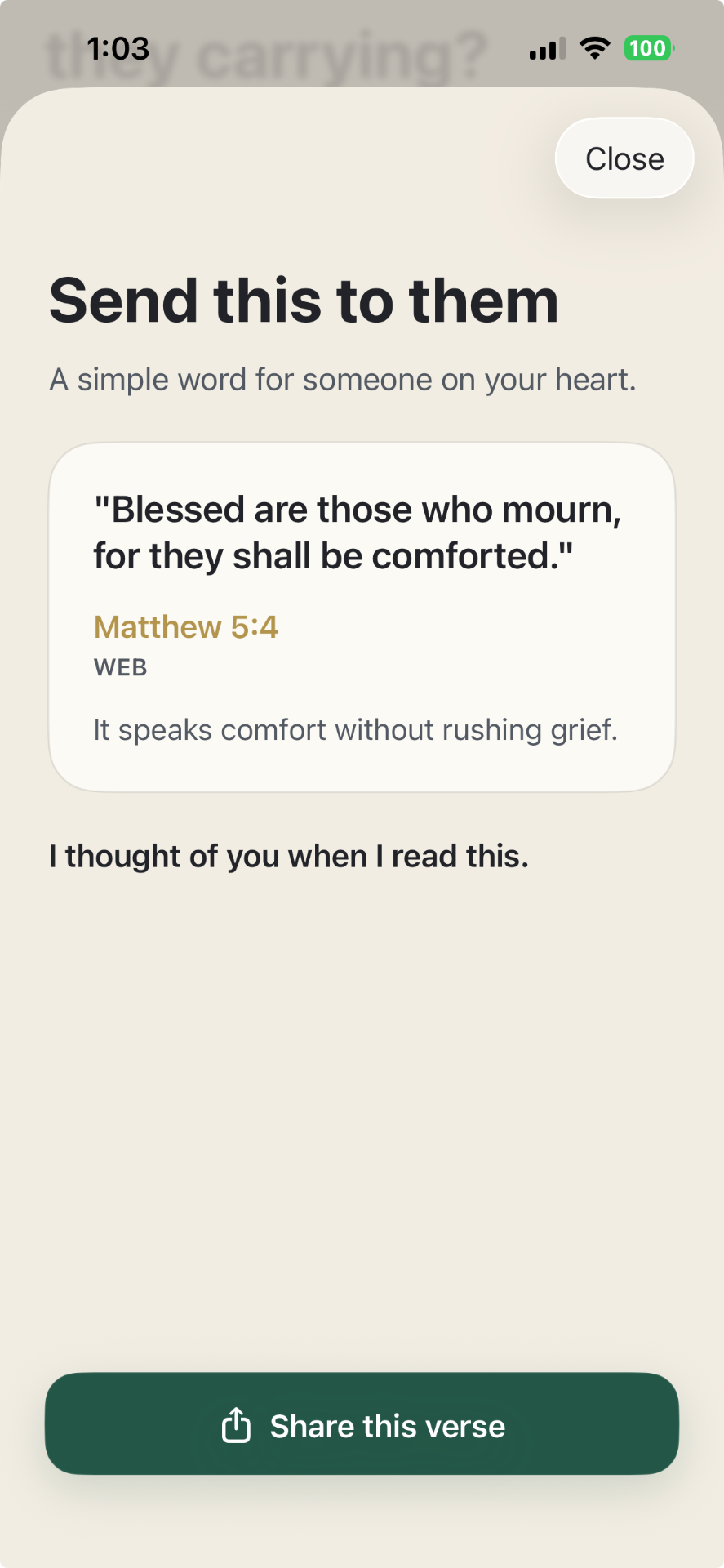 Send hope to someone else
